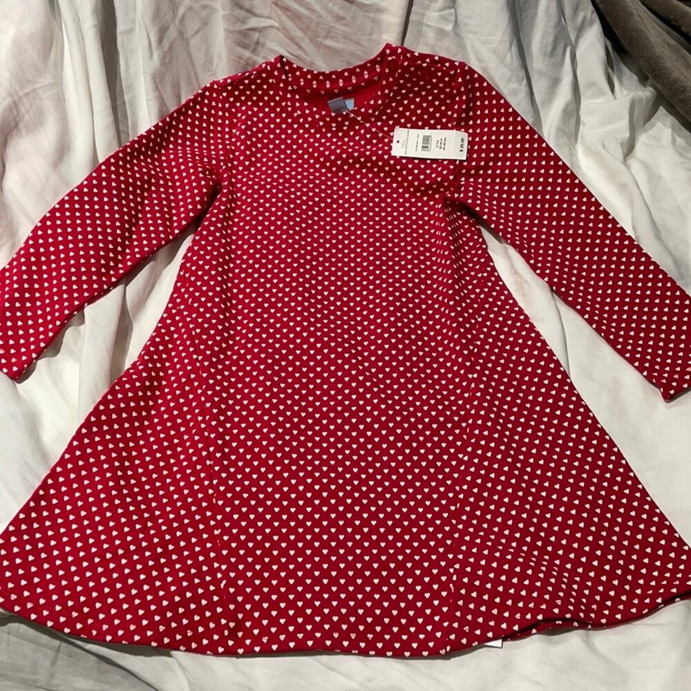 Gap 5 red white hearts dress NWT perfect
